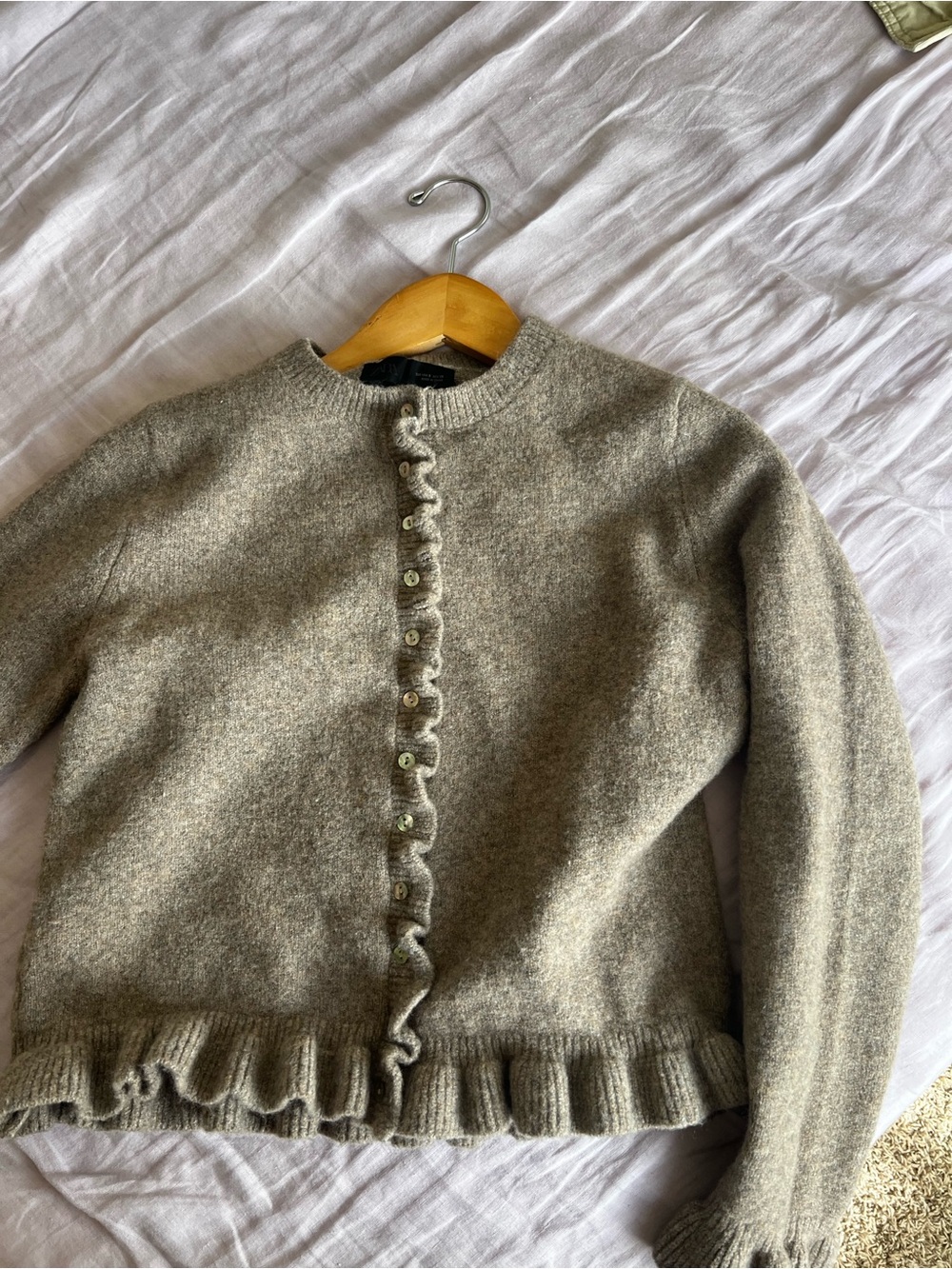 Zara Taupe Knit Cardigan - Picture 6 of 9